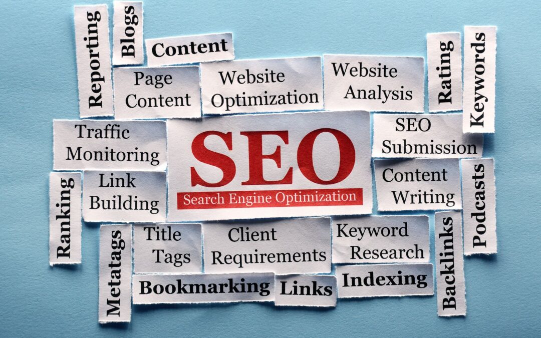 SEO Diagram with online relevant terms